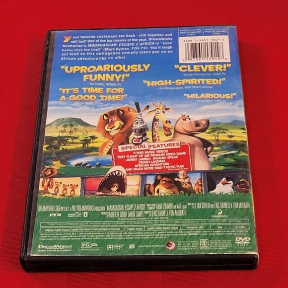 2009 WIDE SCREEN EDITION, D.V.D. COPY OF MADAGASCAR, ESCAPE 2 AFRICA!!! - Picture 3 of 3